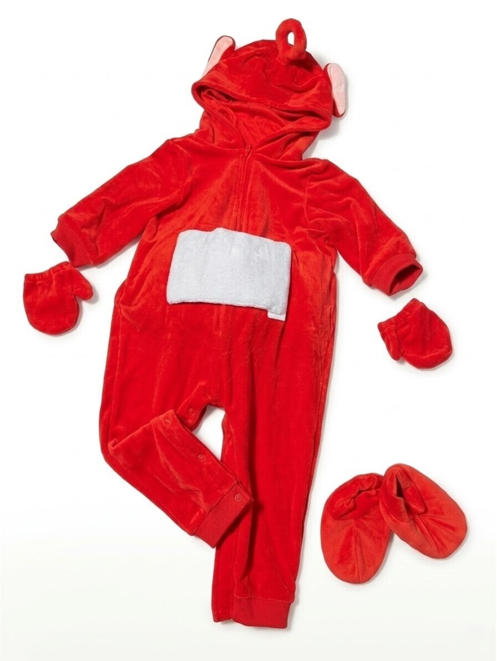 Officially Licensed Teletubbies Po Red Plush Costume Jumpsuit Set 12-18M